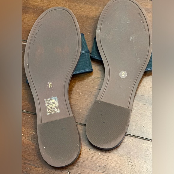 Rare Tory Burch Ines stitched logo slides - Picture 4 of 6